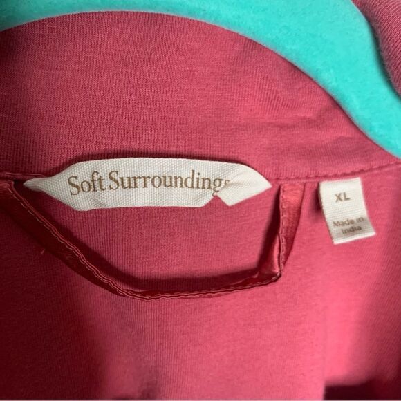 Soft surroundings el sueno pajama long sleeve ruffle top pink - Picture 3 of 6